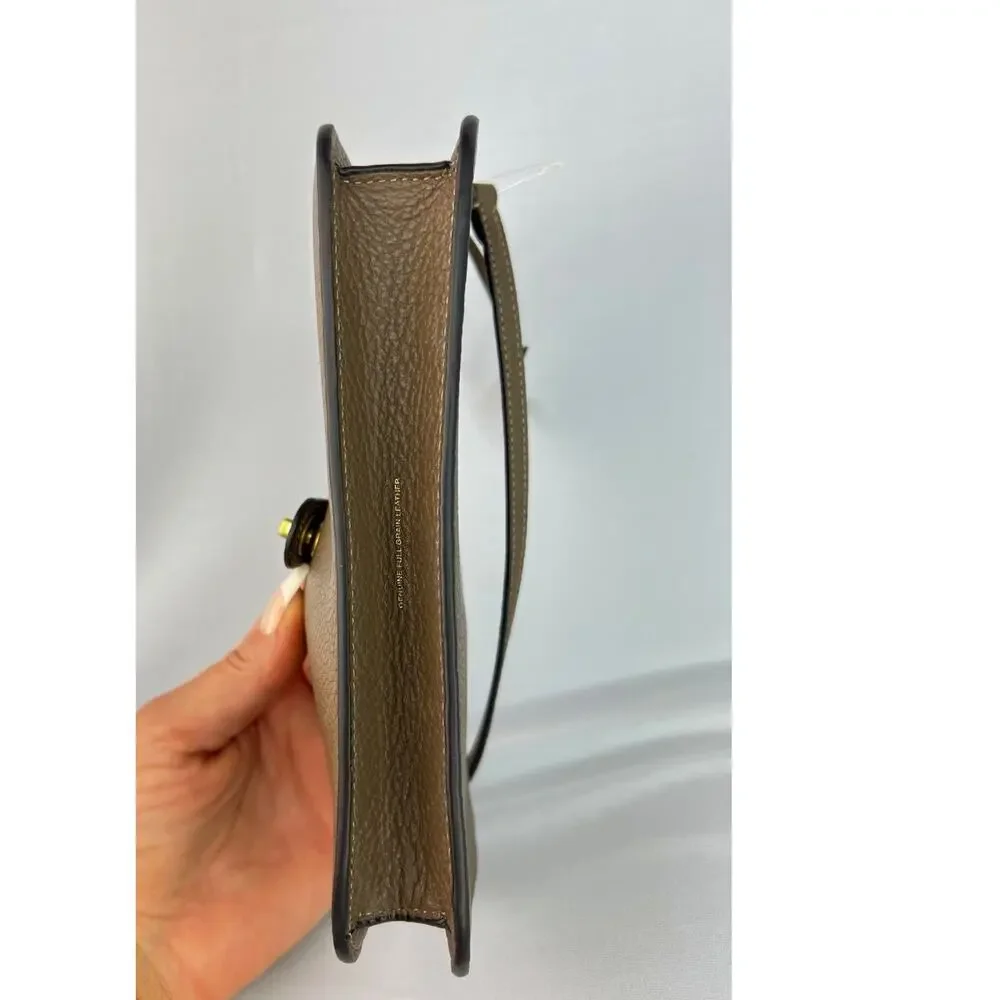 NWT Coach Bella Small Leather Crossbody Bag - Dark Stone (CR970) turnlock